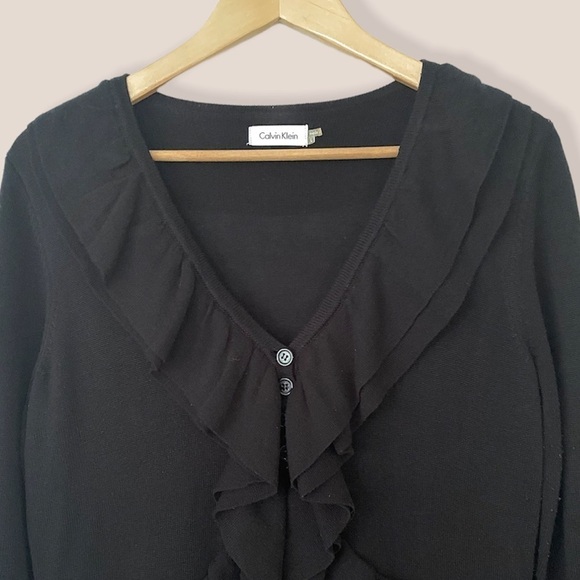 Calvin Klein Long Sleeve Ruffle Dress - Picture 3 of 8